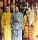 China / Tibet: Chairman Mao Zedong with the  Panchen Lama (left) and the Dalai Lama (right), Beijing, 1955